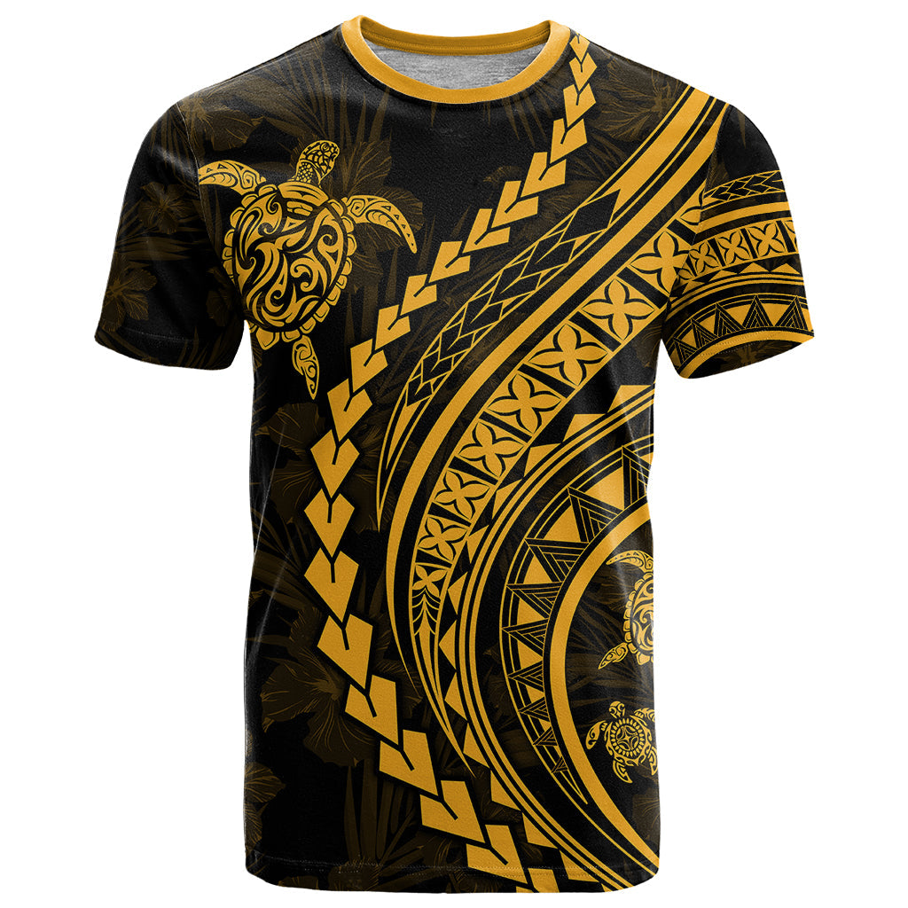 Polynesian Pride T-Shirt Turtle Hibiscus Luxury Style - Merigold Graphic Tee