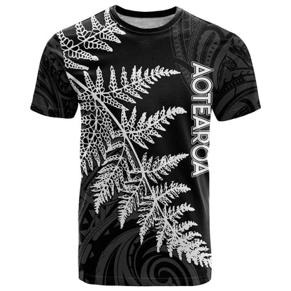 Personalised New Zealand Rugby T-Shirt World Cup Silver Fern Champions Graphic Tee