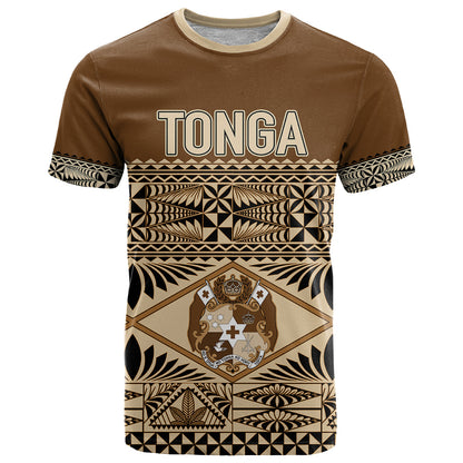 Personalised Tonga Independence Day T-Shirt Ngatu Tapa Style Graphic Tee