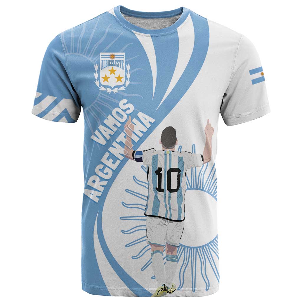 Argentina La Albiceleste Custom T-Shirt Vamos Argentina Graphic Tee