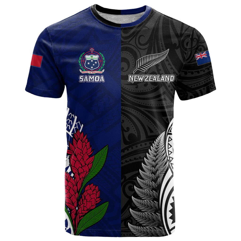 Personalised New Zealand Vs Samoa Rugby T-Shirt Go Champions Graphic Tee