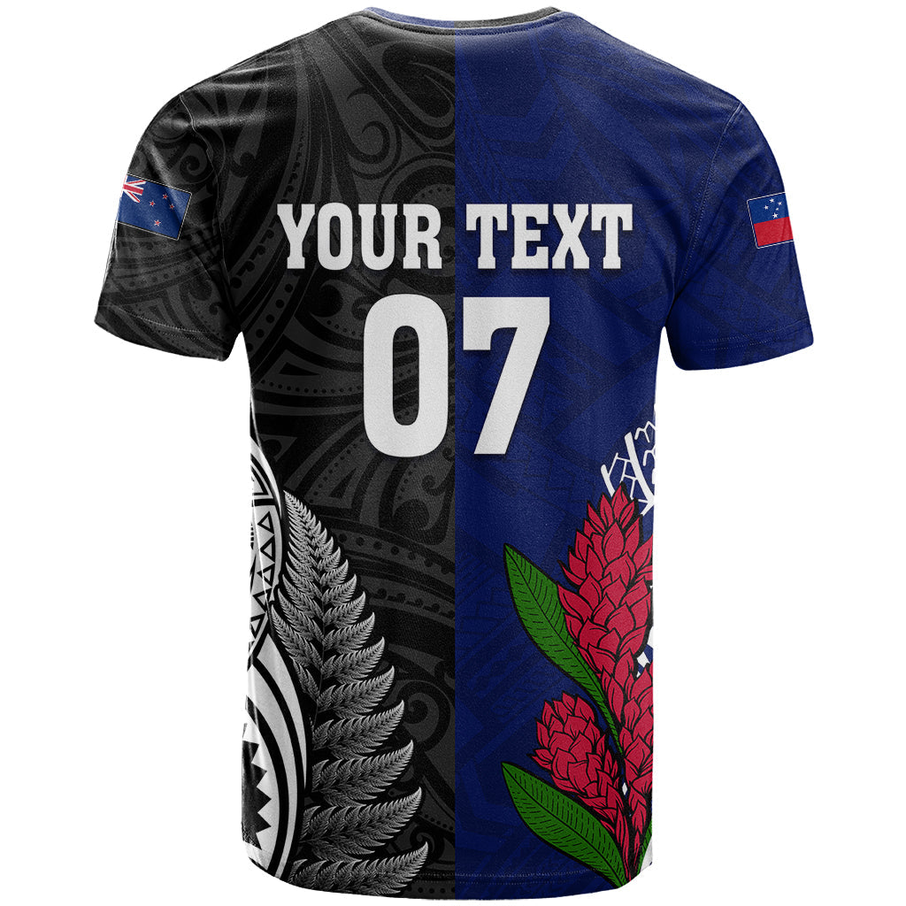 Personalised New Zealand Vs Samoa Rugby T-Shirt Go Champions Graphic Tee