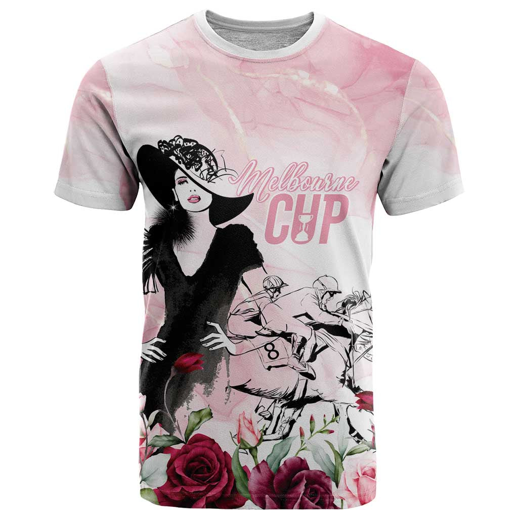 Melbourne Horse Racing Cup Pink Out Derby T-Shirt Graphic Tee