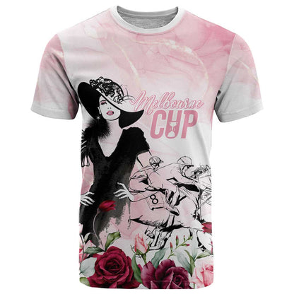 Melbourne Horse Racing Cup Pink Out Derby T-Shirt Graphic Tee