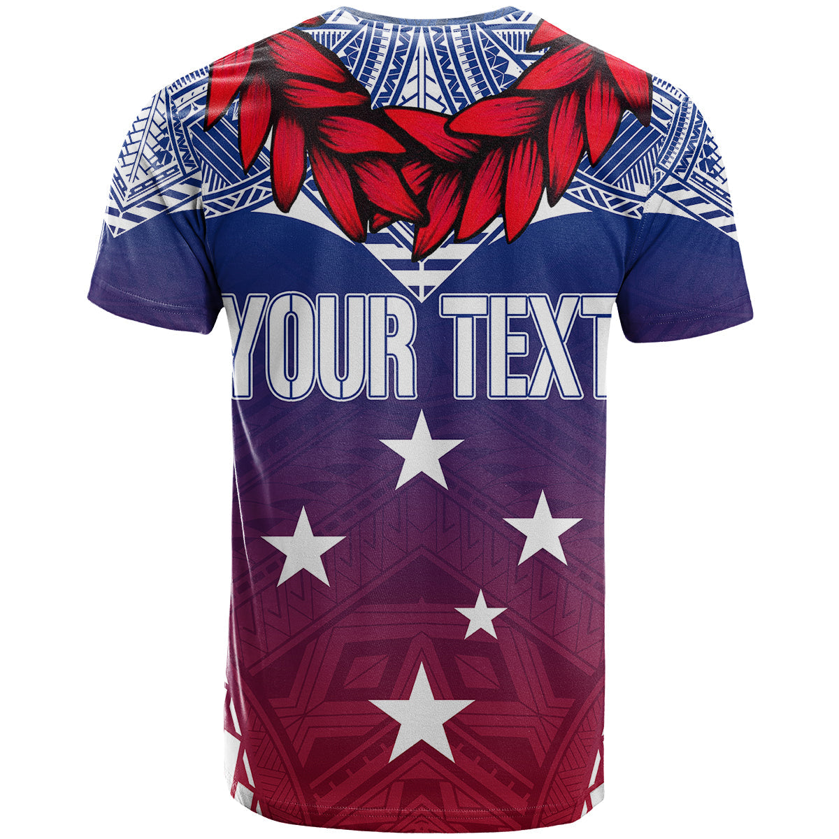 Personalised Samoa Independence Day T-Shirt Ula Fala Gradient Color Graphic Tee