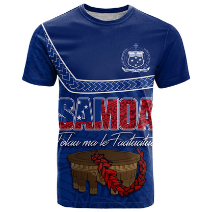 Personalised Samoa Independence Day T-Shirt Kava And Ula Fala Sail With Faith Graphic Tee