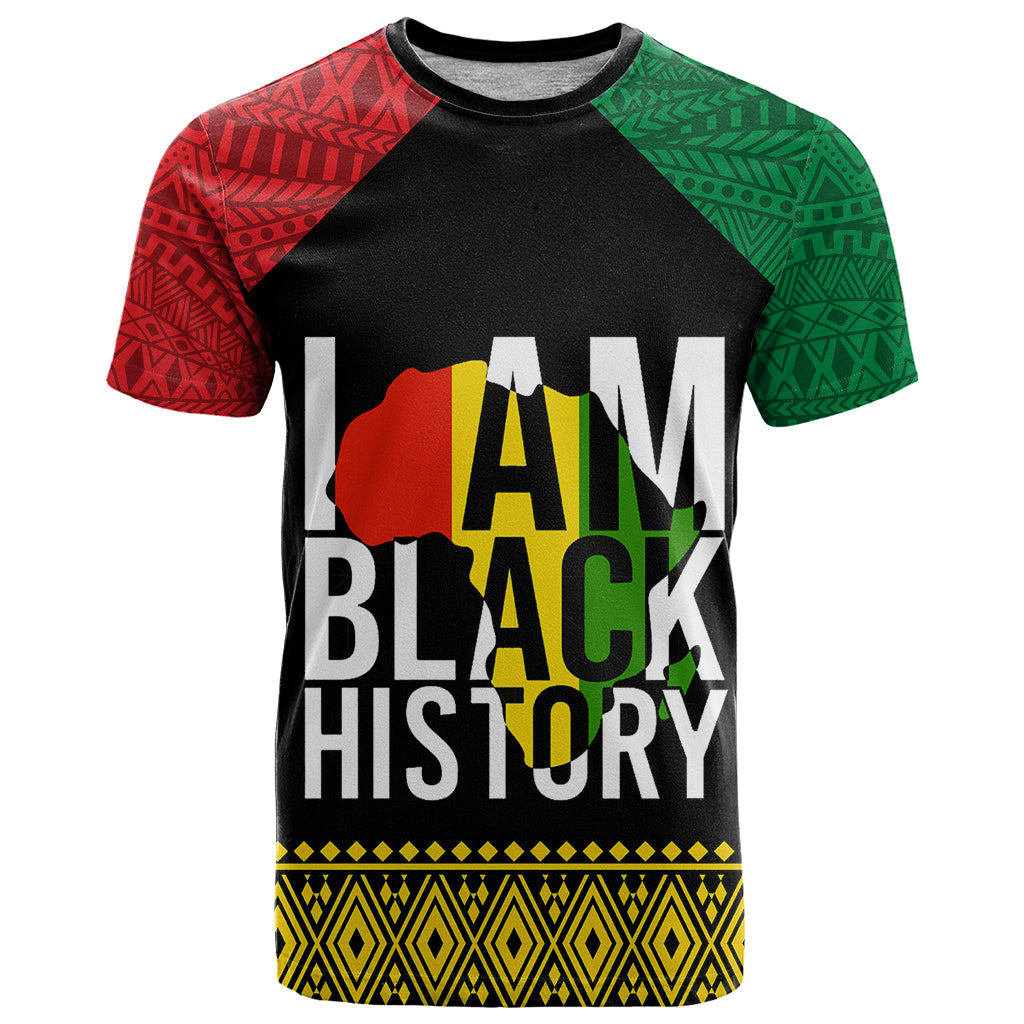 Juneteenth T-Shirt Mix African Pattern I Am Black History Graphic Tee