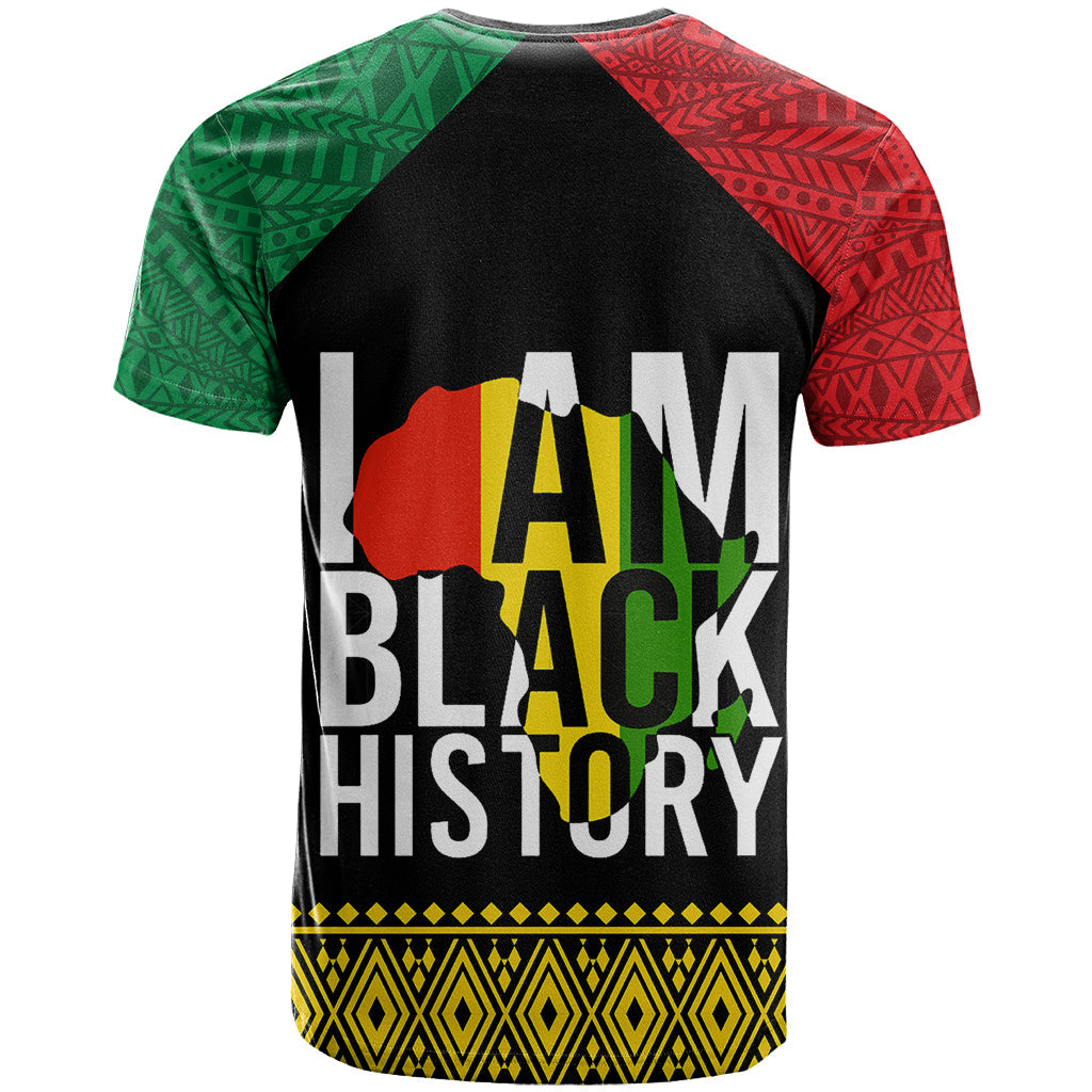 Juneteenth T-Shirt Mix African Pattern I Am Black History Graphic Tee