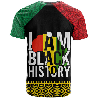 Juneteenth T-Shirt Mix African Pattern I Am Black History Graphic Tee