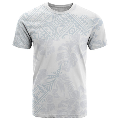 Samoa White Sunday T-Shirt Hibiscus Special Graphic Tee
