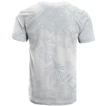 Samoa White Sunday T-Shirt Hibiscus Special Graphic Tee