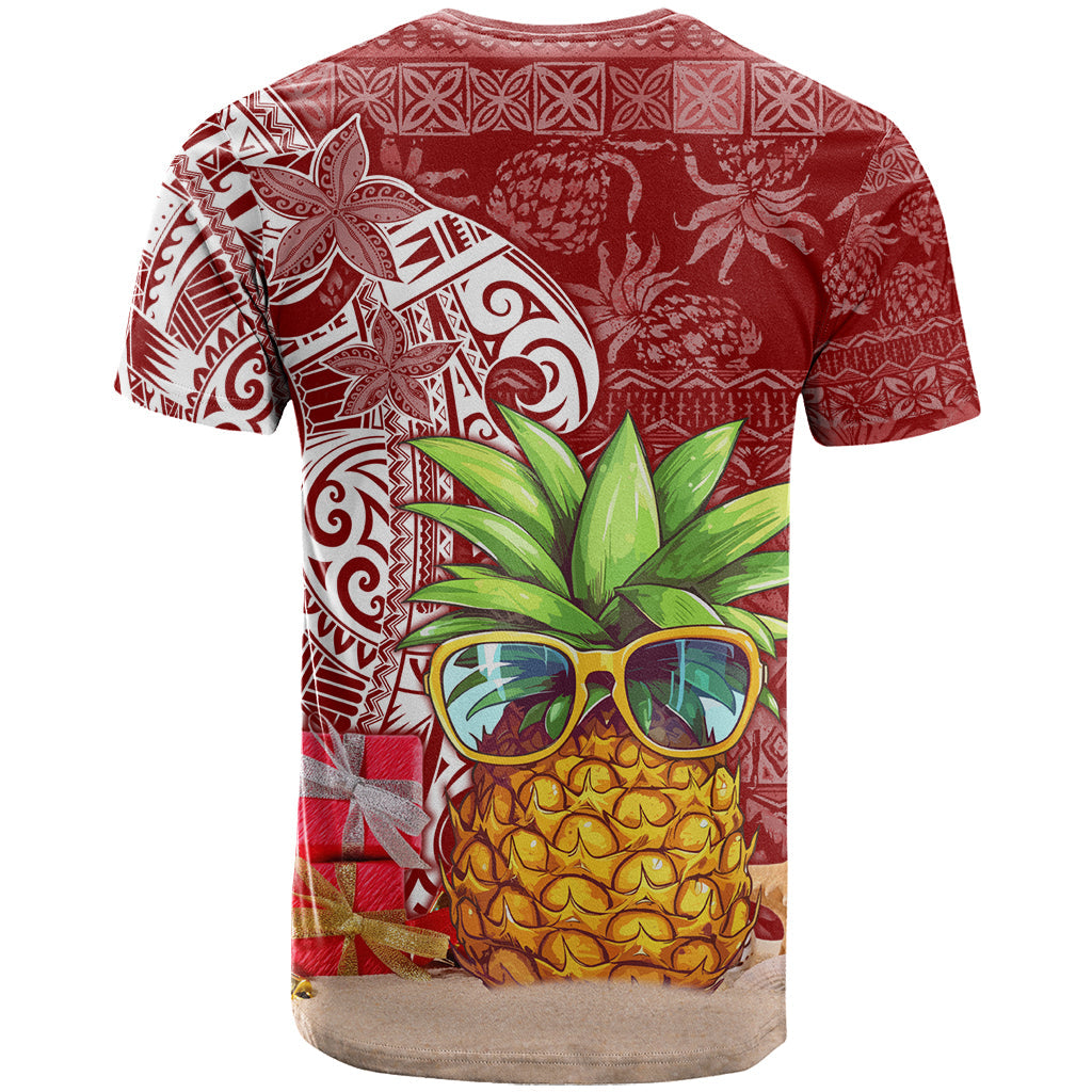 Mele Kalikimaka Hawaii Christmas T-Shirt Pineapple Party Graphic Tee
