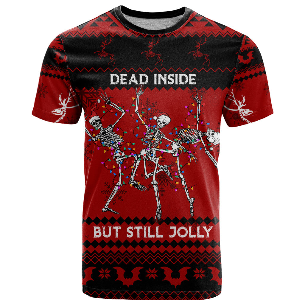 Christmas T-Shirt Jolly Skull Merry Creepmas Graphic Tee