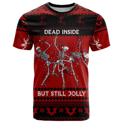 Christmas T-Shirt Jolly Skull Merry Creepmas Graphic Tee