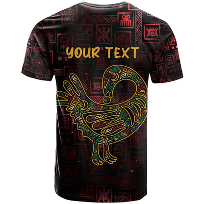 Africa Adinkra Symbol T-Shirt Sankofa Bird - Cosmic Red Graphic Tee