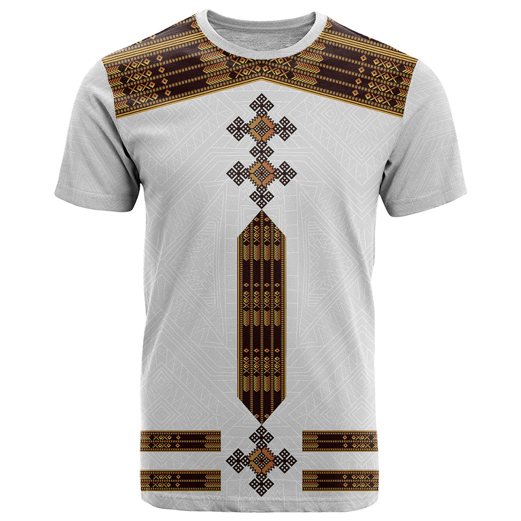Eritrea T-Shirt Tilet Habesha Style White Graphic Tee