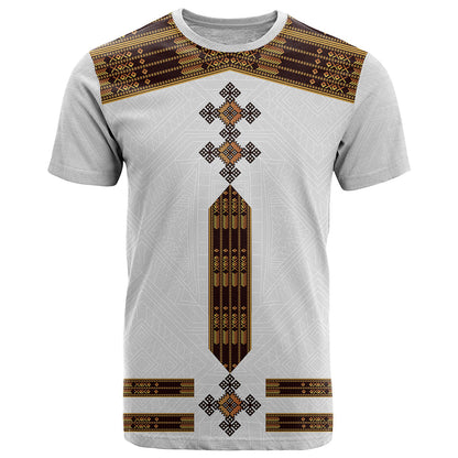 Eritrea T-Shirt Tilet Habesha Style White Graphic Tee