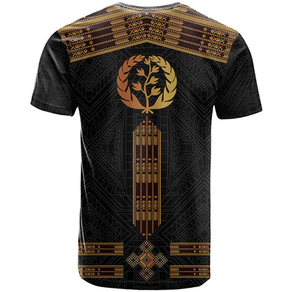Eritrea T-Shirt Tilet Habesha Style Black Graphic Tee