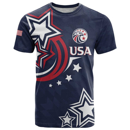 USA Rugby 2024 Custom T-Shirt GO Eagles Assemble - Blue Version Graphic Tee