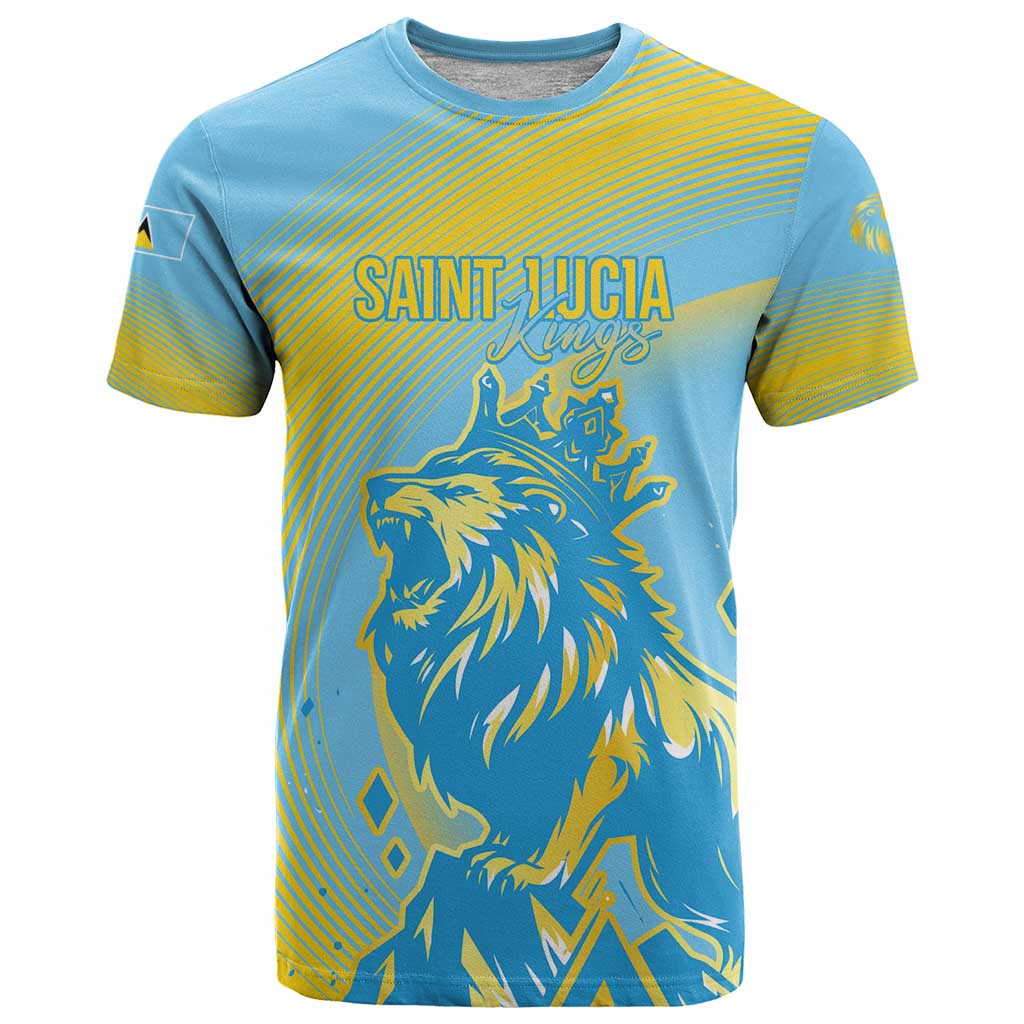 Saint Lucia Cricket Personalized T-Shirt The Roaring King Graphic Tee