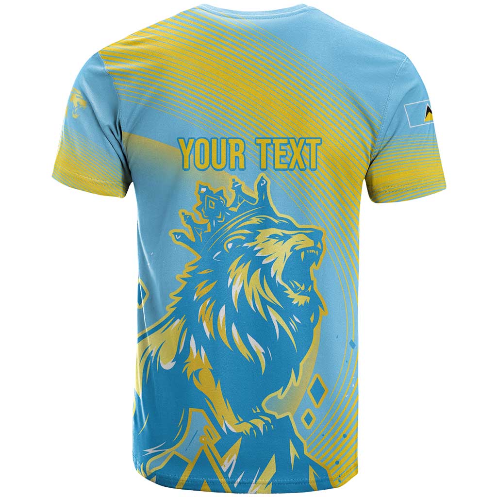 Saint Lucia Cricket Personalized T-Shirt The Roaring King Graphic Tee