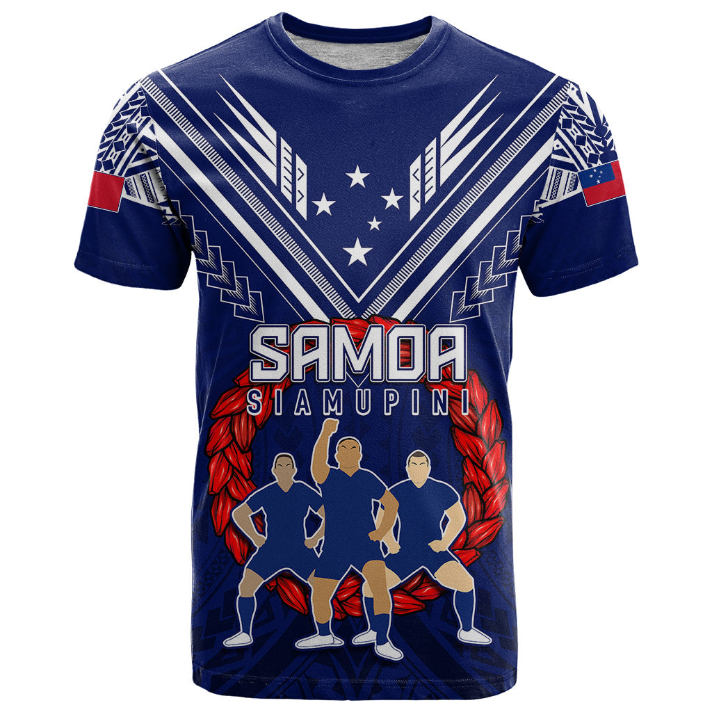 Personalised Samoa Rugby T-Shirt World Cup Siamupini Siva Tau Graphic Tee