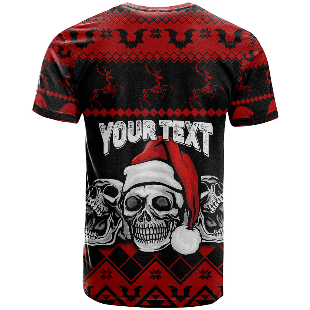 Custom Christmas T-Shirt Gothic Skull Creepmas Graphic Tee