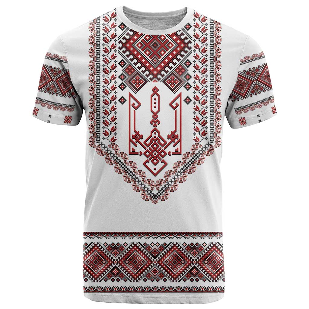 Ukraine Vyshyvanka Inspired Patterns T-Shirt White Graphic Tee