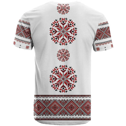 Ukraine Vyshyvanka Inspired Patterns T-Shirt White Graphic Tee