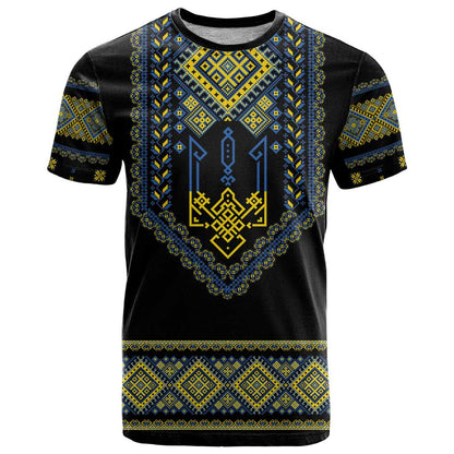 Ukraine Vyshyvanka Inspired Patterns T-Shirt Ukraini Colors Graphic Tee