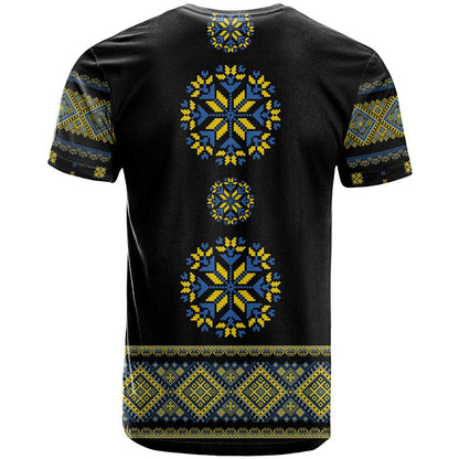 Ukraine Vyshyvanka Inspired Patterns T-Shirt Ukraini Colors Graphic Tee