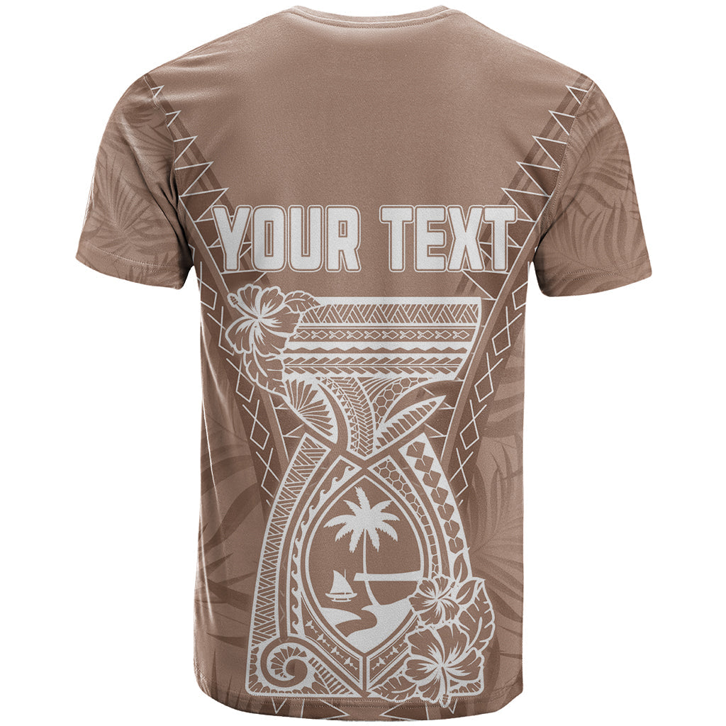 Personalised Guam T-Shirt Chamoro Latte Stone Mix Tropical - Brown Graphic Tee
