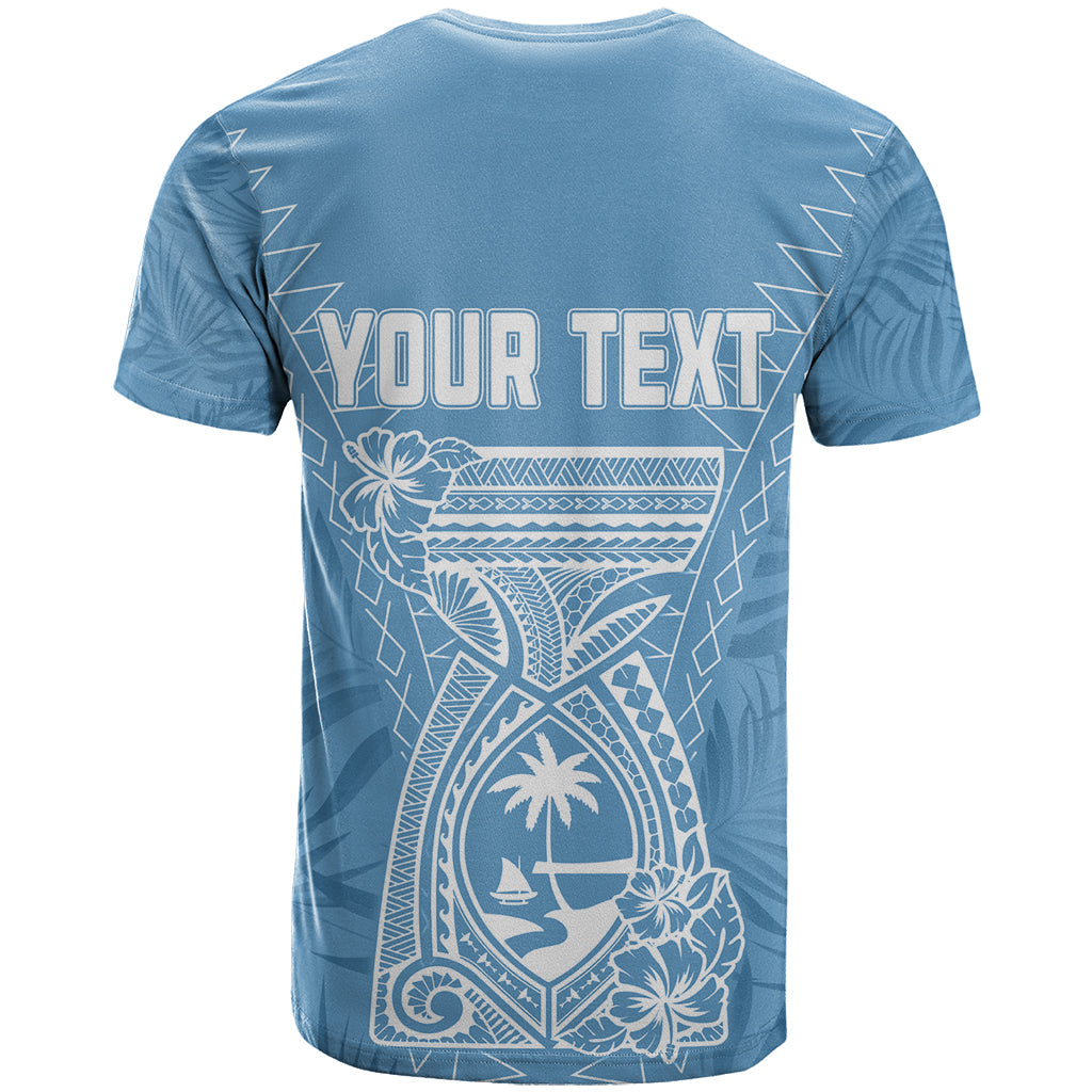 Personalised Guam T-Shirt Chamoro Latte Stone Mix Tropical - Blue Graphic Tee