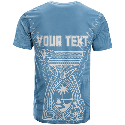 Personalised Guam T-Shirt Chamoro Latte Stone Mix Tropical - Blue Graphic Tee