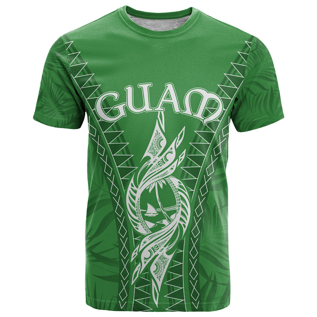 Personalised Guam T-Shirt Chamoro Latte Stone Mix Tropical - Green Graphic Tee