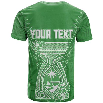 Personalised Guam T-Shirt Chamoro Latte Stone Mix Tropical - Green Graphic Tee