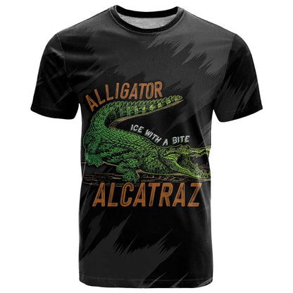 Alligator Alcatraz T-Shirt ICE With A Bite Graphic Tee