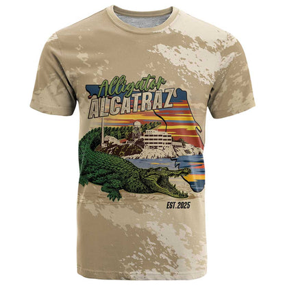 Alligator Alcatraz Retro T-Shirt The Swamp Graphic Tee