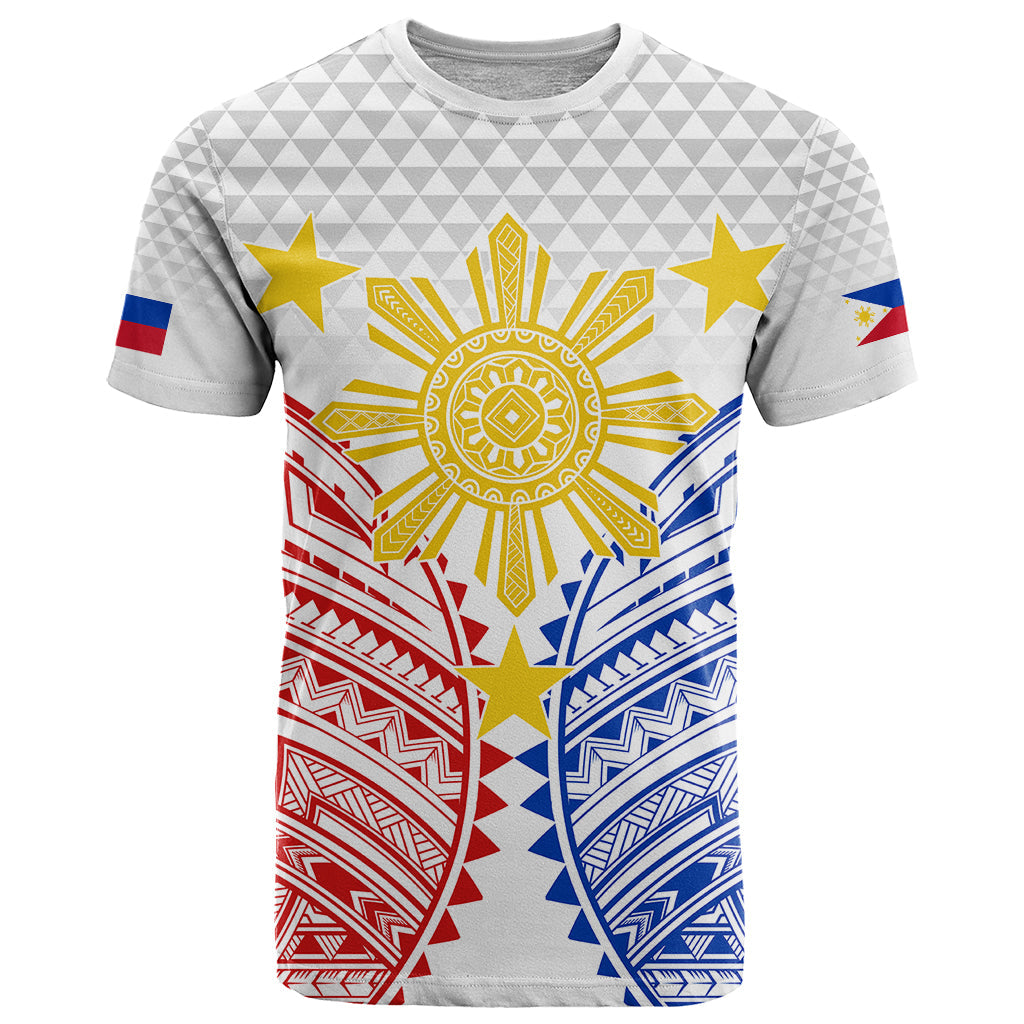 Personalised Philippines Independence Day T-Shirt Tribal Sun and Stars Ver 01 Graphic Tee