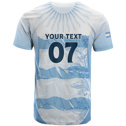Argentina Rugby Los Pumas Custom T-Shirt Traditional Colors Graphic Tee