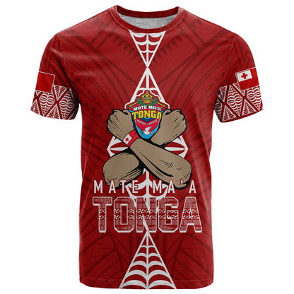 Personalised Tonga Rugby T-Shirt Mate Ma'a Tonga Independence Day Graphic Tee