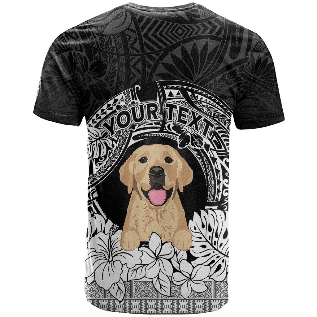 Personalised Dog T-Shirt Golden Retriever With Polynesian Tapa Arch Graphic Tee