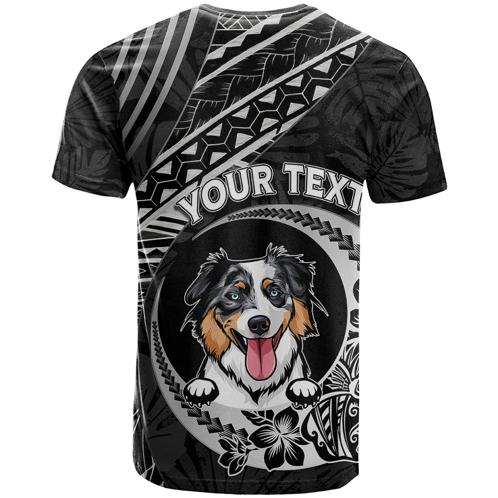 Personalised Polynesian Dog T-Shirt With Australian Shepherd - Crescent Style Graphic Tee