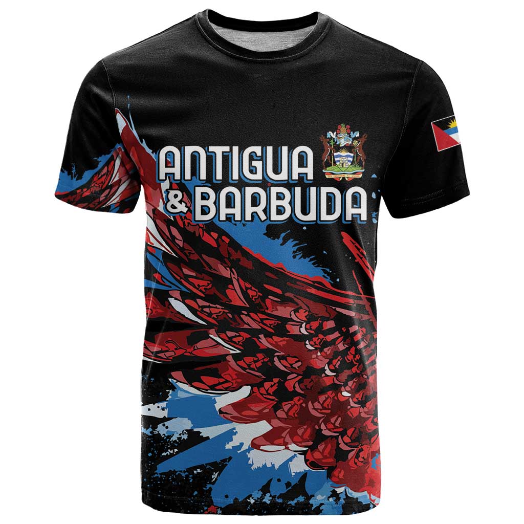 Antigua and Barbuda Cricket Custom T-Shirt Falcons Wings - Take Off Graphic Tee