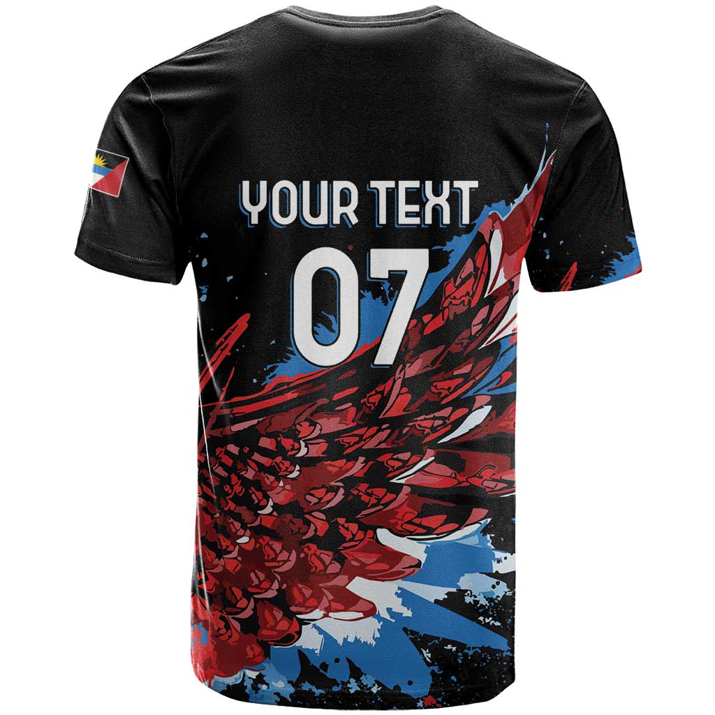 Antigua and Barbuda Cricket Custom T-Shirt Falcons Wings - Take Off Graphic Tee