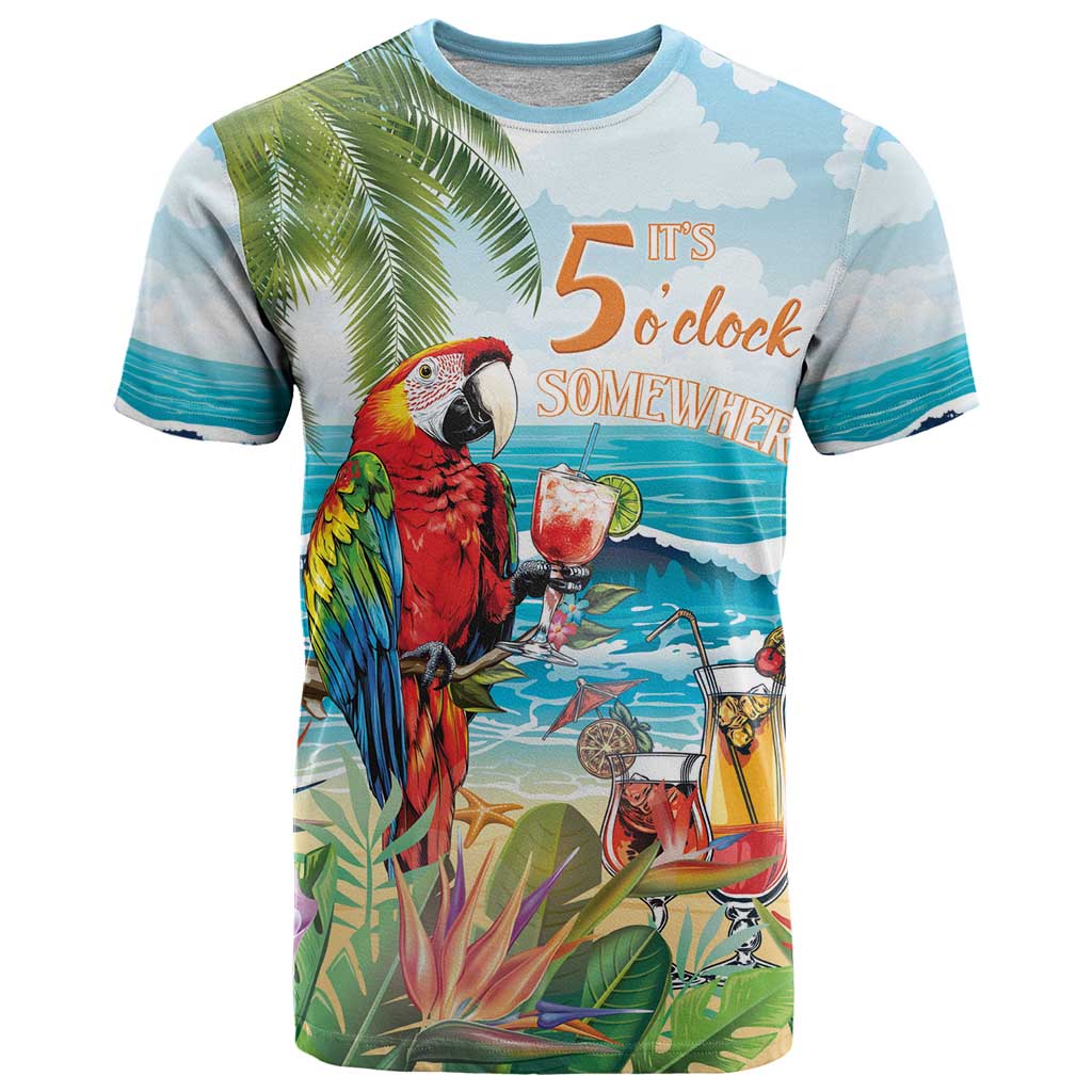 Aloha Hawaii Christmas T-Shirt It's 5 o'clock Somewhere Graphic Tee