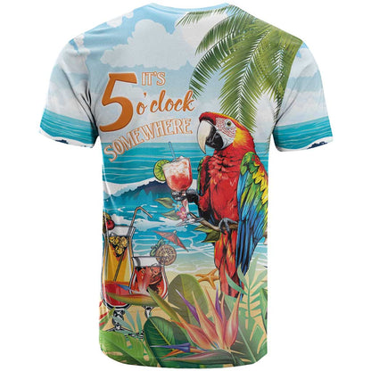 Aloha Hawaii Christmas T-Shirt It's 5 o'clock Somewhere Graphic Tee