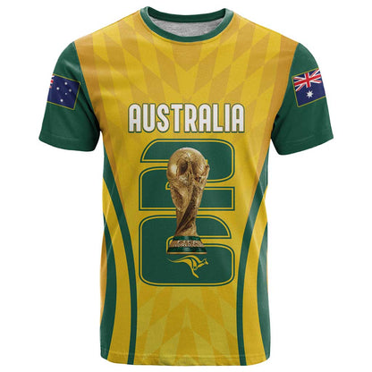 Australia Socceroos Custom T-Shirt 2026 Forever Golden Graphic Tee