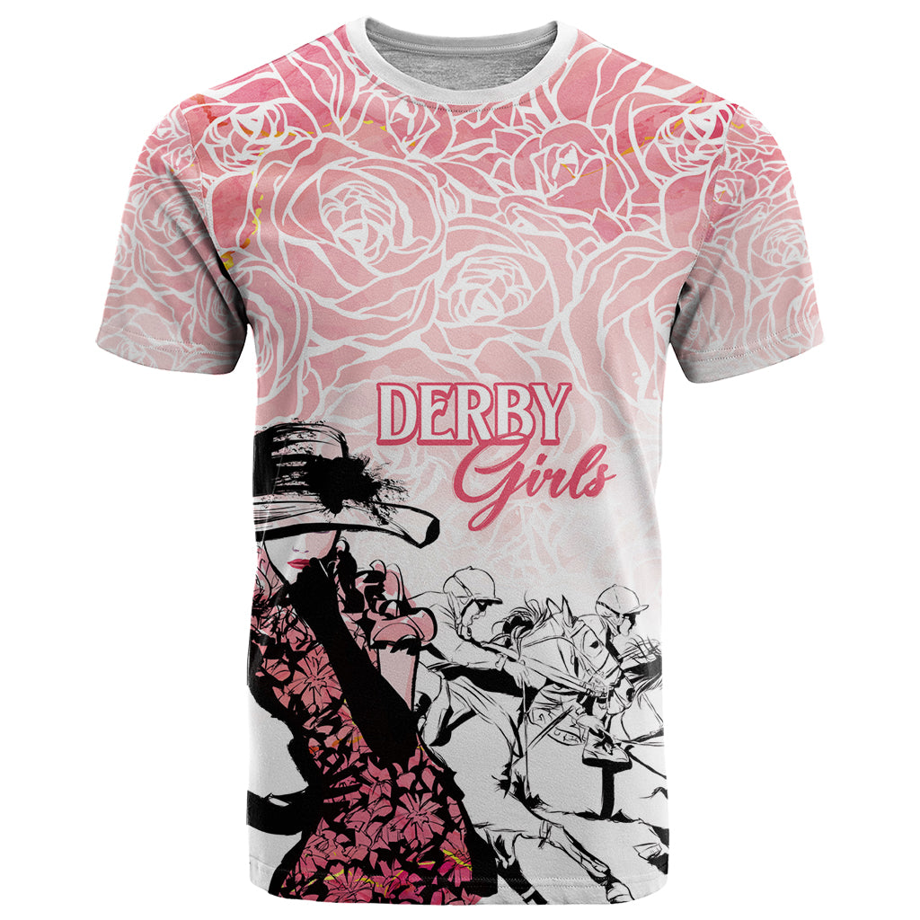 Kentucky Horse Racing T-Shirt Derby Girls Pink Out Graphic Tee