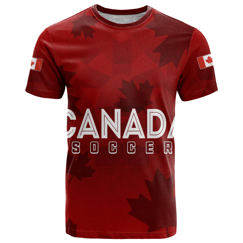 Personalised Canada Soccer T-Shirt Women's WC Maple Style Graphic Tee